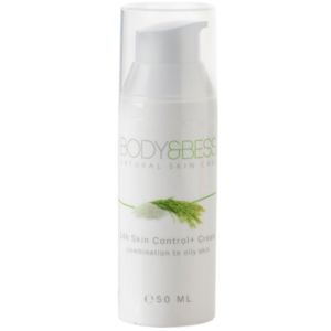 24h Skin Control+ Cream van Body&Bess, matterende verzorgingscrème voor vette en onzuivere huid.