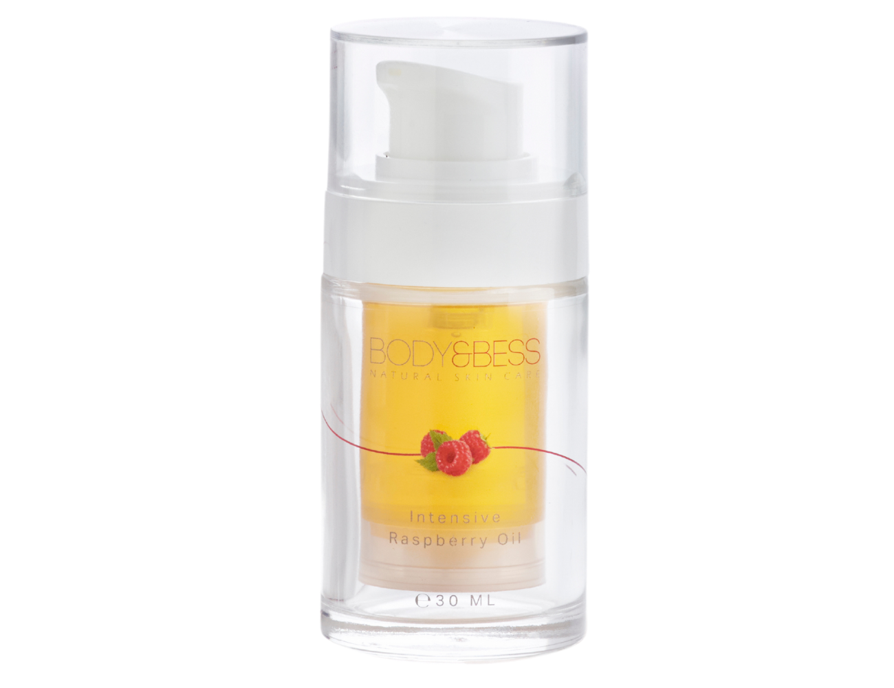 Intensive Raspberry Oil van Body&Bess, verzorgingsolie met meer dan 60% pure frambozenpitolie voor droge en gevoelige huid.