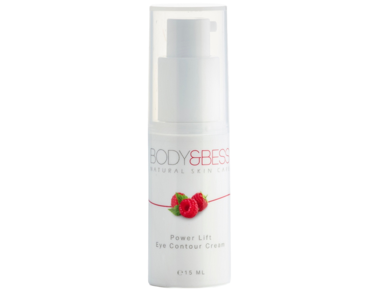 Power Lift Eye Contour Cream van Body&Bess, parfumvrije anti-age oogcrème voor fijne lijntjes en donkere kringen.