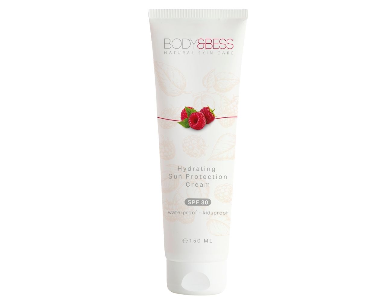 Hydrating Sun Protection Cream SPF 30 van Body&Bess, minerale zonnecrème voor het lichaam.
