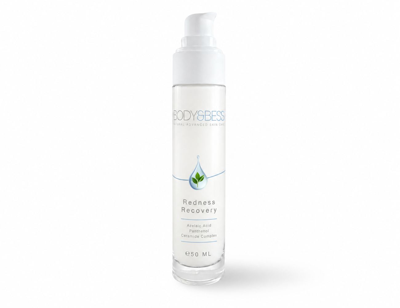 Redness Recovery van Body&Bess, serumcrème met 5% azelaïnezuur voor roodheid, gevoelige huid en huidcomfort.